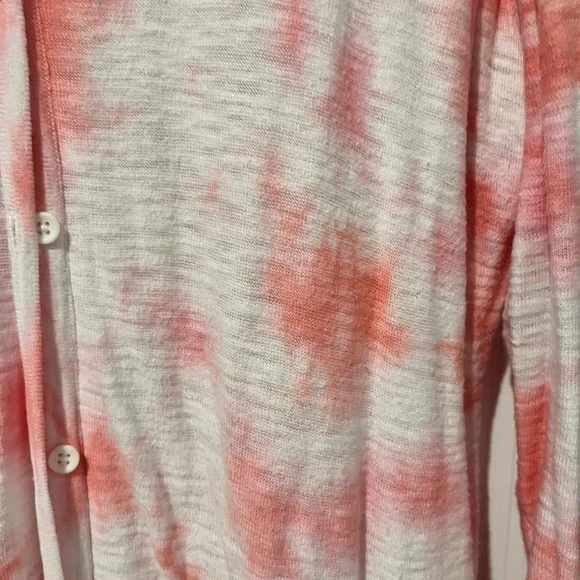 Torrid pink and White Tie-Dye Boyfriend Cardigan - Picture 2 of 6